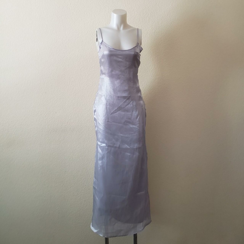 Princess Polly BERYL MAXI DRESS SILVER used size 4